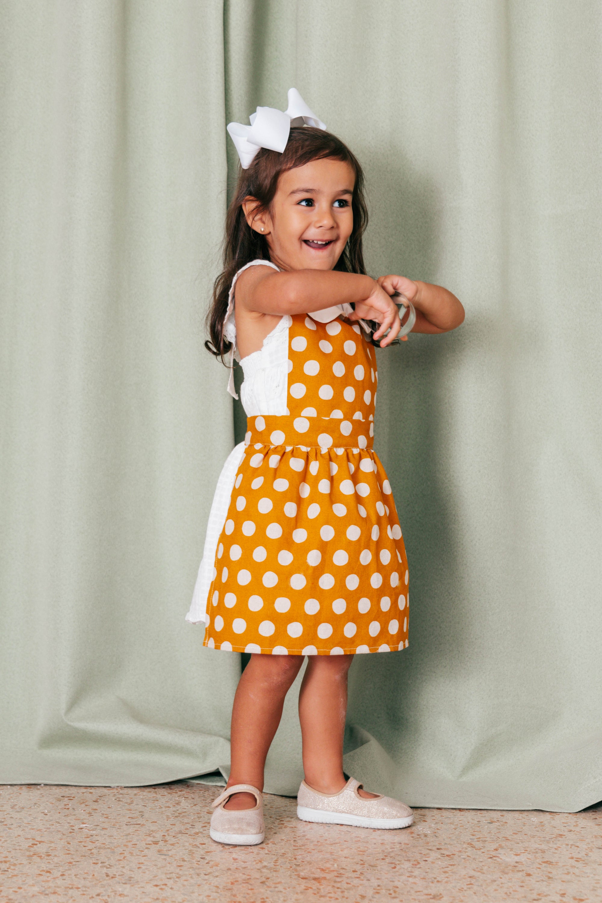 Polka Dot Gidget Apron | Dotted Gidget Apron | Textile & Twine